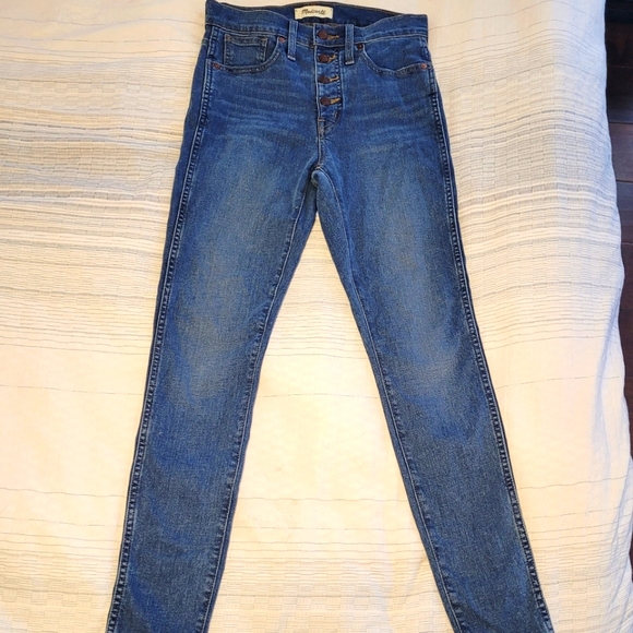 Madewell High Rise Skinny Jeans size 26 DeWitt wash - Picture 2 of 4